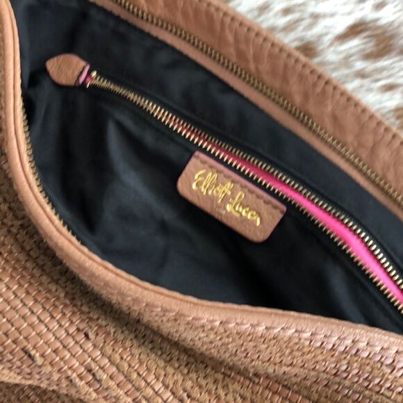 Elliot Lucca Tan suede and Leather woven shade bag - Picture 7 of 8